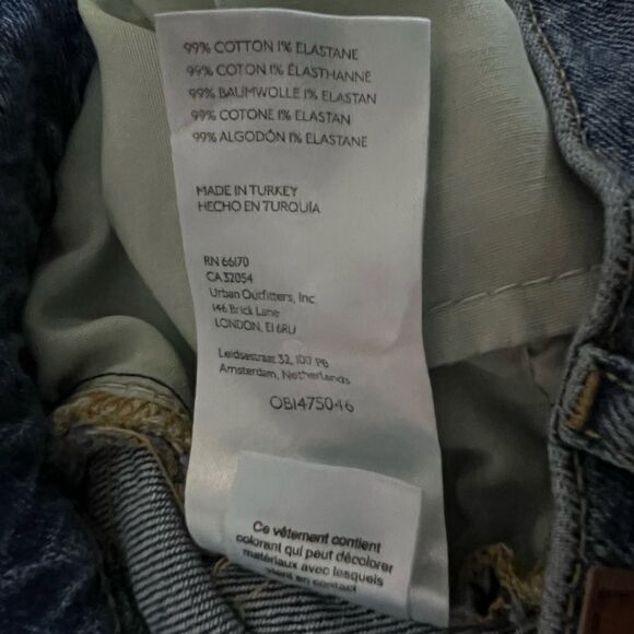 BDG Urban Outfitters Stretch High-Rise Flare Distresses Blue Women Jeans Sz 28 - Picture 10 of 12